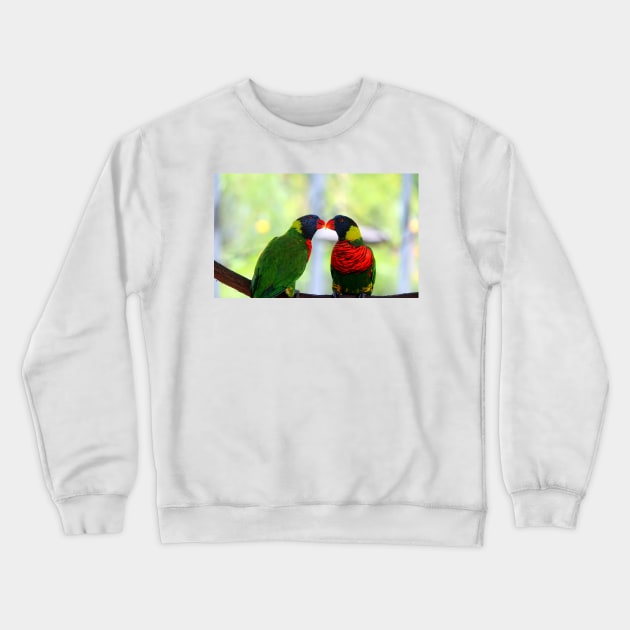 Rainbow Birds Crewneck Sweatshirt by Cynthia48